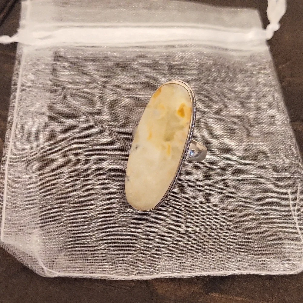 NWOT Agate Gemstone Silver Ring